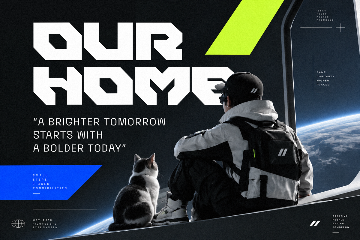 Fracto - Futuristic Display Font, a Sans Serif Font by figuree studio (Photo 10 of 10)