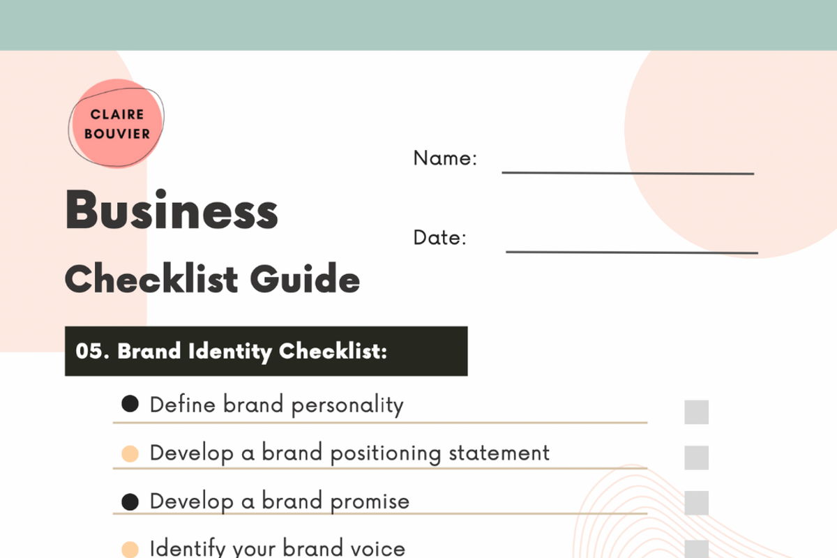 Small Business Master Checklist, a Templates & Theme by Claire Bouvier Brand (Photo 4 of 4)