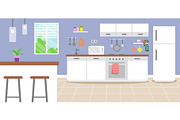 Modern 3 room apartment vector, an Object Illustration by Olena Halahan (Thumbnail 4 of 4)