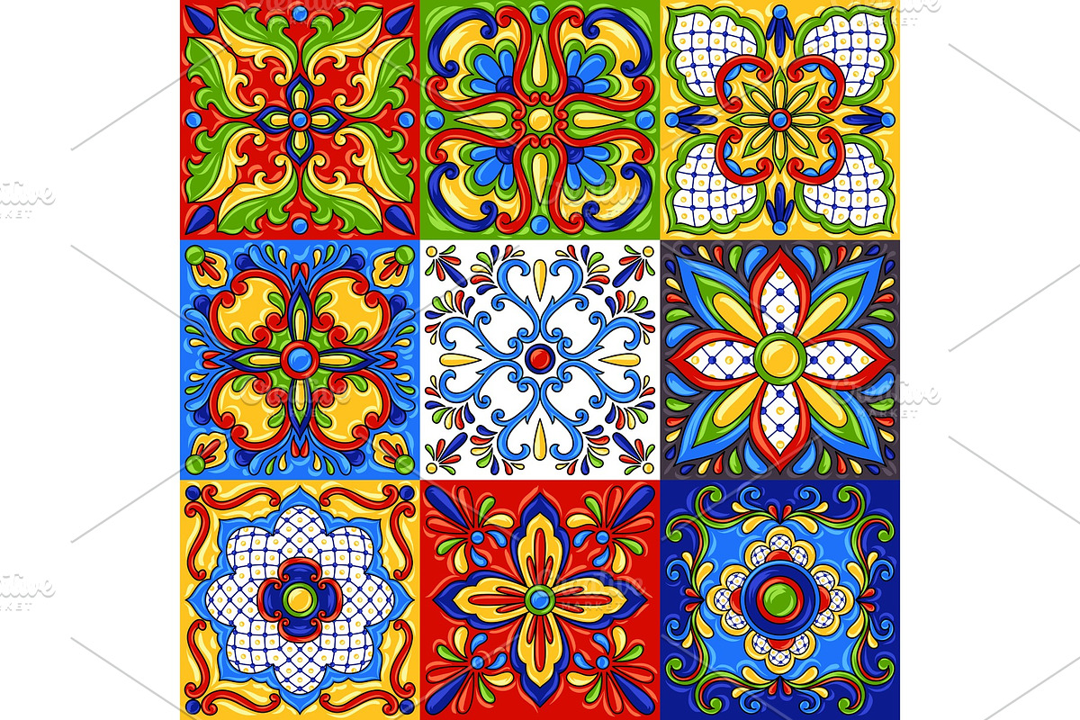 Mexican talavera ceramic tile, a Texture Graphic by incomible