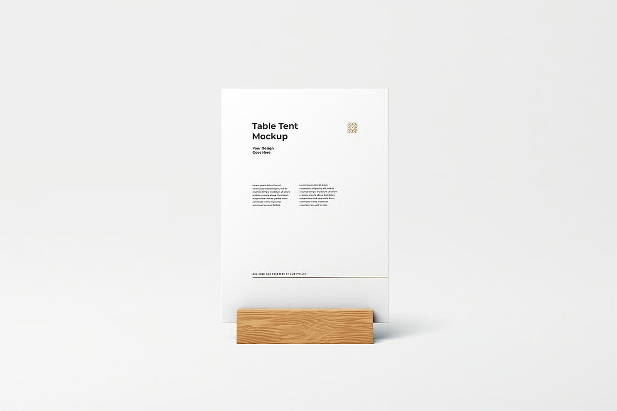 Table Tent Mockup, an Advertising Mockup by zpackcreative (Photo 2 of 5)