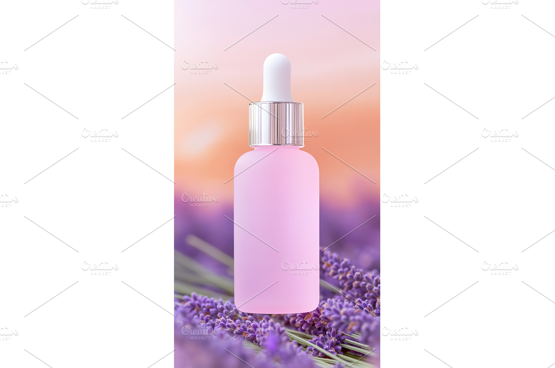 Frosted pink dropper bottle with, a Beauty & Fashion Photo by Lermont51