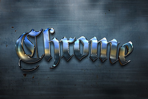 Chrome Text Styles for Photoshop