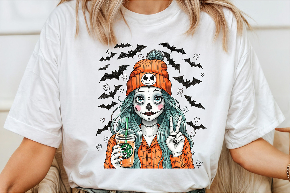 Cute Bougie Skeleton Girl Png, an Illustration by DreamCafeArt (Photo 2 of 7)