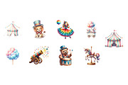 Pastel Circus Clipart, an Illustration by Designworld (Thumbnail 3 of 5)