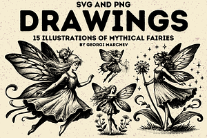 Magical Fairies Illustration Bundle, a Person Illustration by Ray Crimson