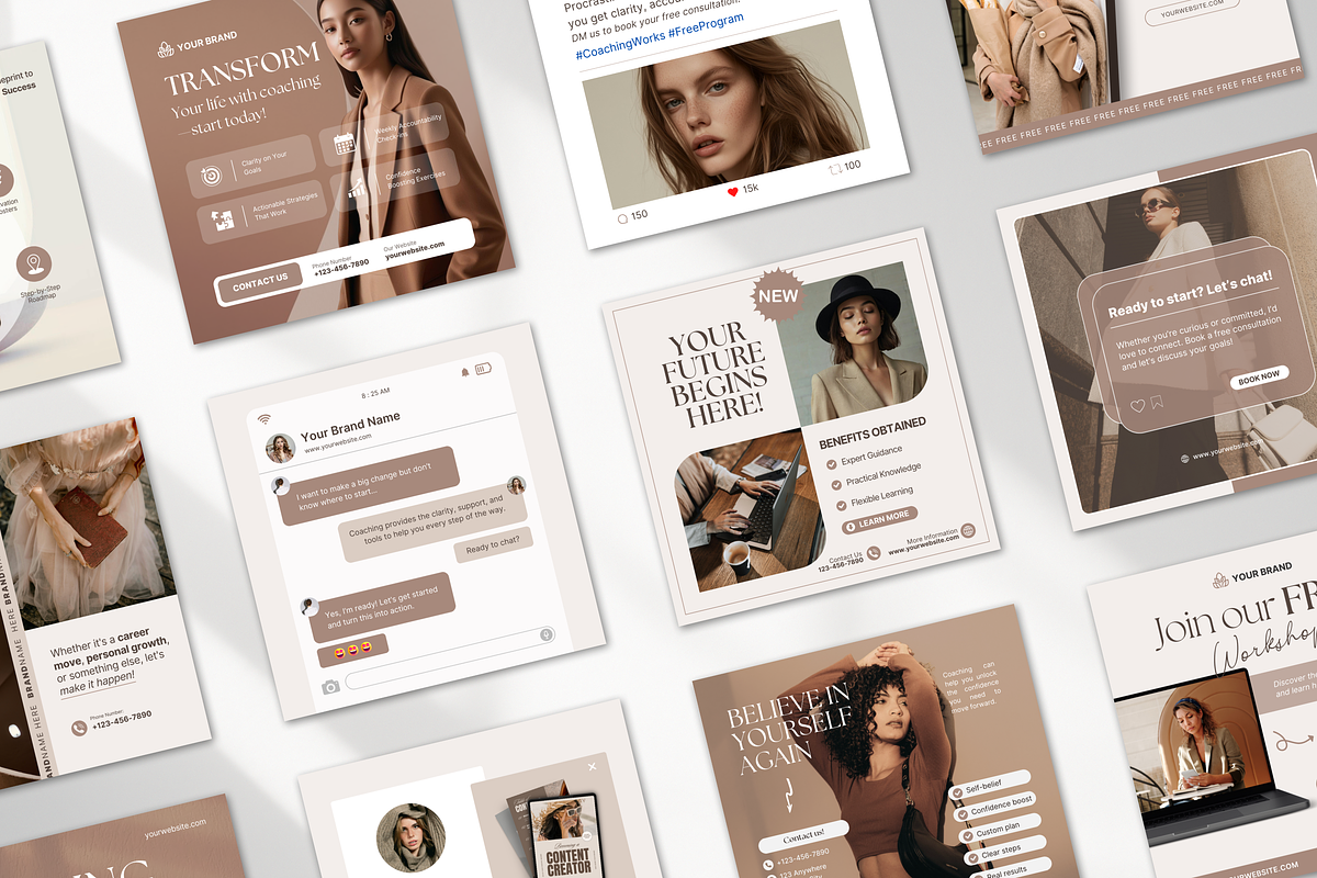30 Coach Static Ad Templates Meta, a Social Media Template by DigiPax (Photo 3 of 10)