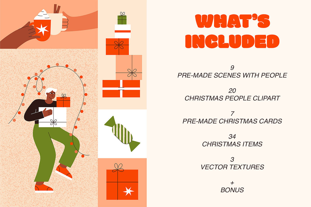 Christmas Party People Illustrations, an Object Graphic by ArtFM (Photo 3 of 13)