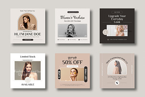 Minimal Fashion Social Media Post, a Social Media Template by MightyDesign