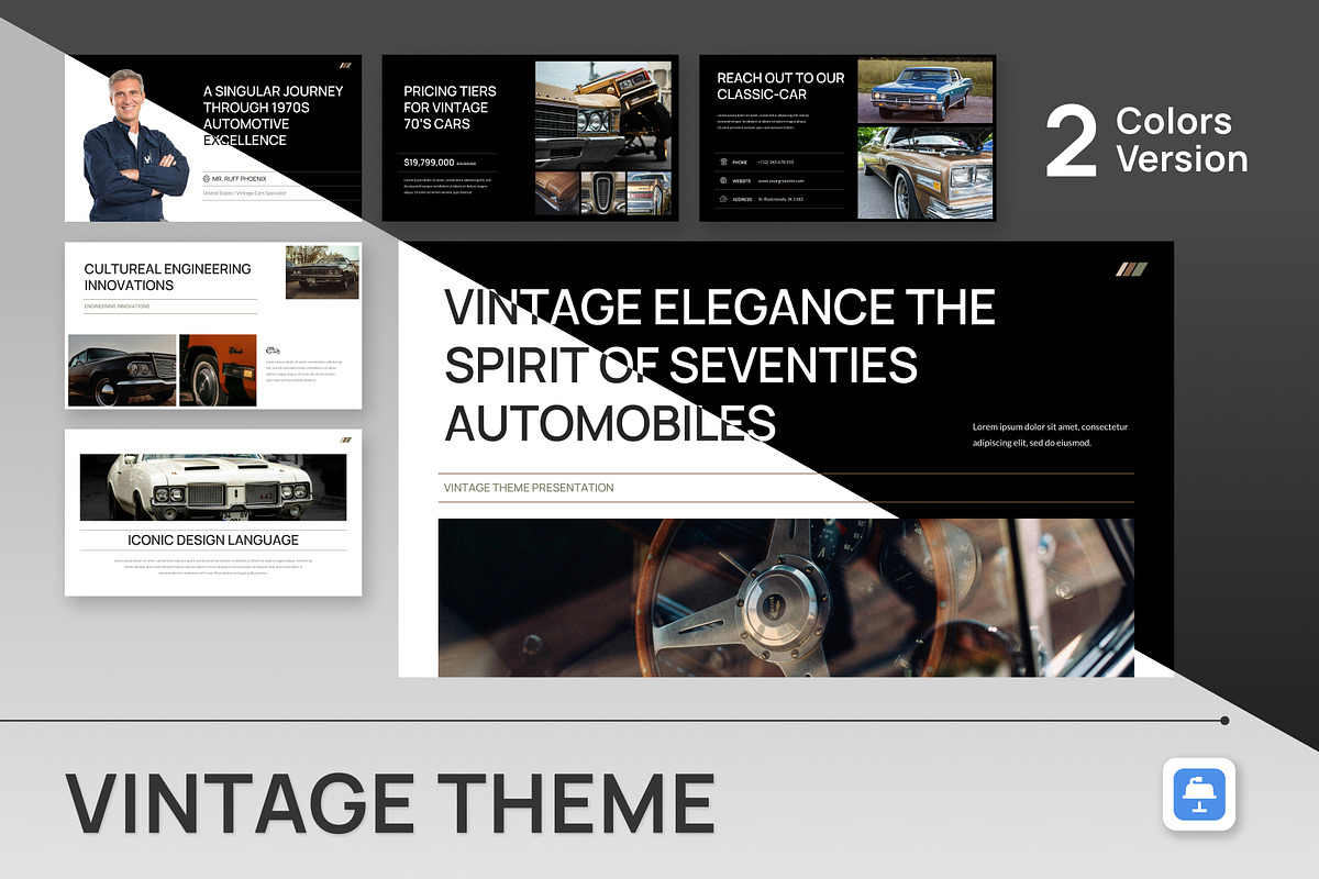 Vintage Theme Keynote, a Presentation Template by Antstheme (Photo 1 of 4)