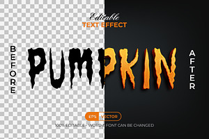 Pumpkin Text Effect Textured