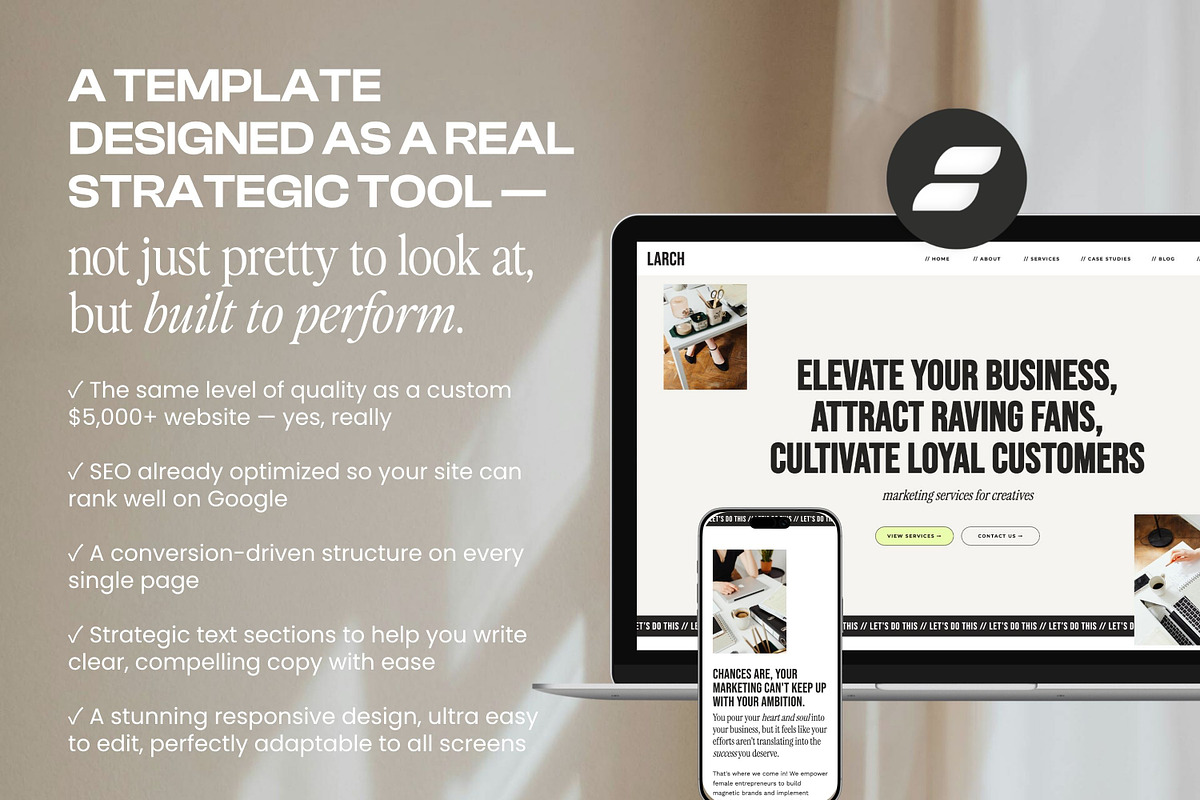 Showit Website Template for Coaches, a Landing Page Template by Aspen Creative Studio (Photo 4 of 4)