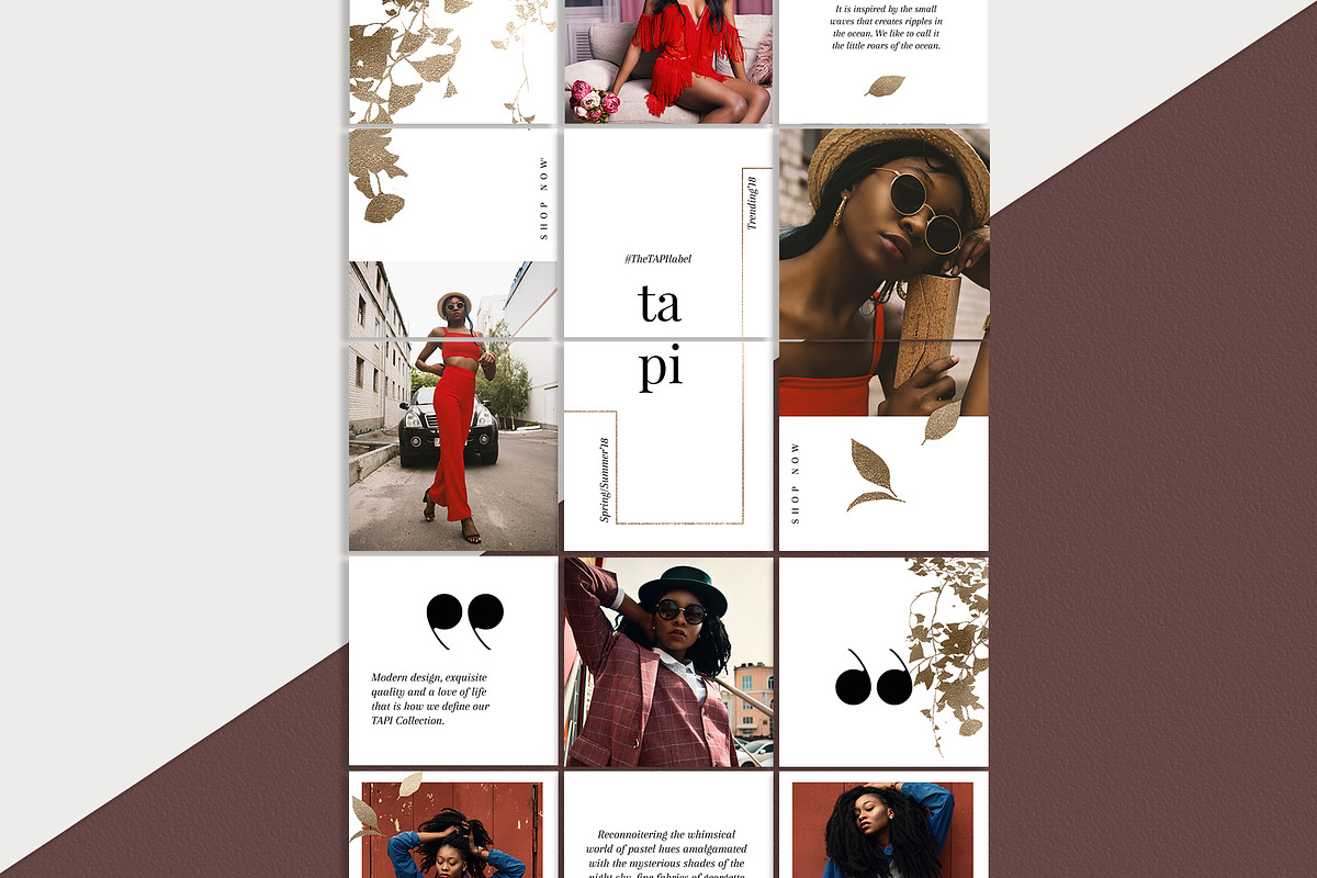 Tapi Instagram Grid Template, a Social Media Template by The Urban Paper (Photo 2 of 4)