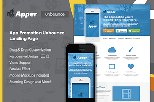 Apper Unbounce Landing Page + PSD