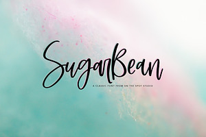 SugarBean, a Script Font by OnTheSpotStudio