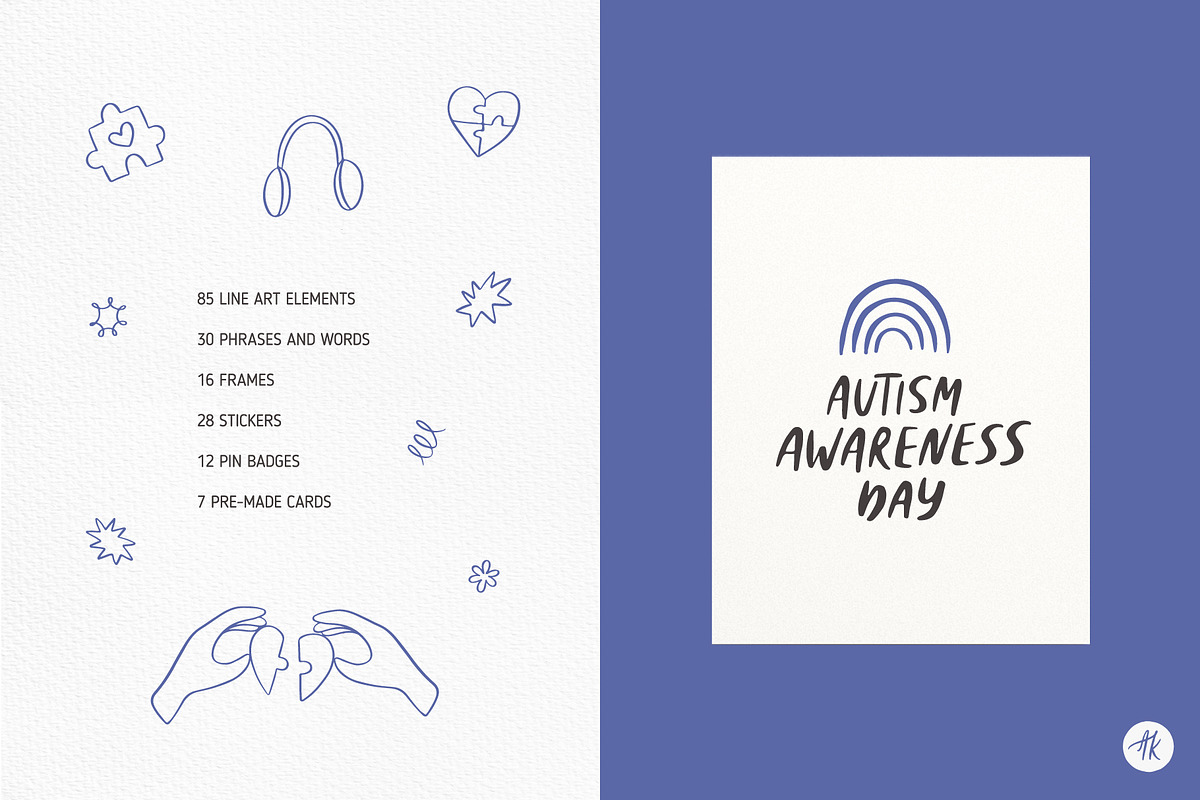 Autism Awareness Hand Drawn Set, an Object Graphic by Alena Koval (Photo 2 of 11)