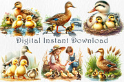 Duck Family Clipart – 20 PNG., an Animal Illustration by GalaDesign03 (Thumbnail 3 of 6)