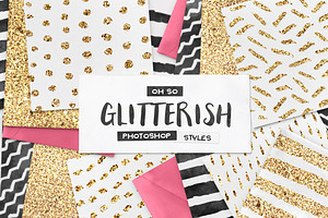 100 Glitter Photoshop Styles Bonus