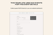 Wix RSVP Wedding Website Template, a Wix Template by The Pixel Palace (Thumbnail 5 of 7)