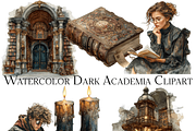 Watercolor Dark Academia Clipart, an Object Graphic by ArtisticTimberStudio (Thumbnail 1 of 2)