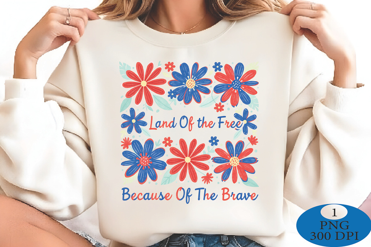 Land of the Free Floral PNG, a Seasonal Illustration by Daily.Designs (Photo 2 of 5)