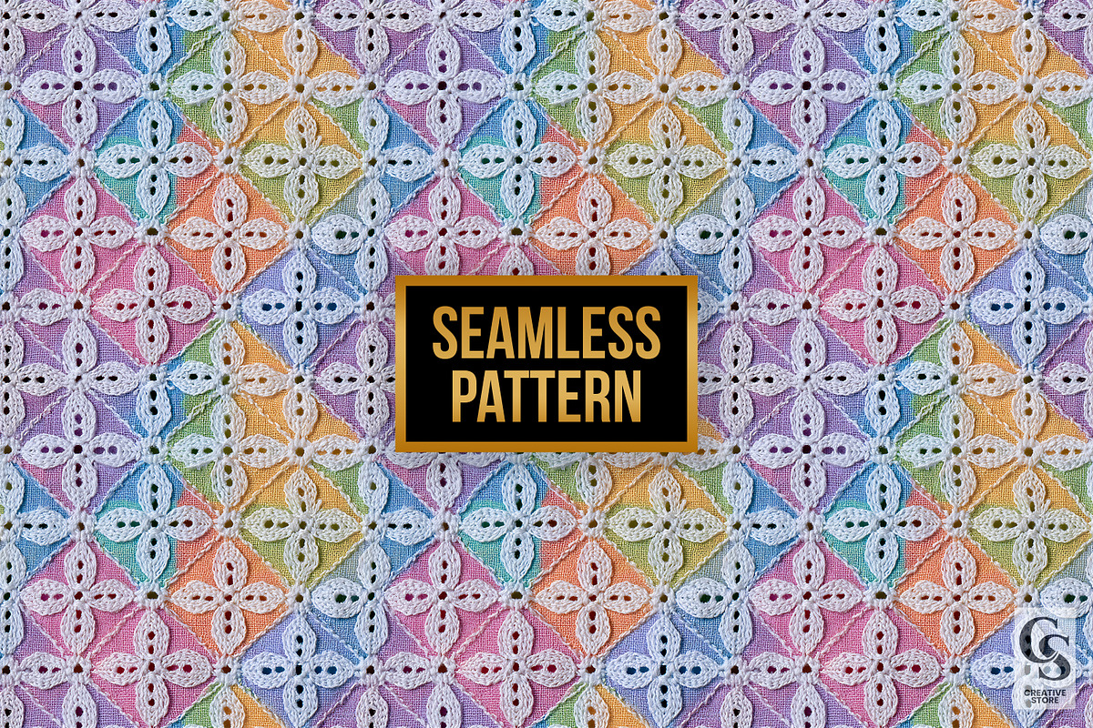 Pastel Chikankari Embroidery Pattern, a Pattern Graphic by Creative Store (Photo 4 of 5)