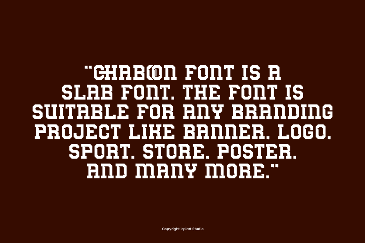 Chaboon - Slab Sport Font, a Slab Serif Font by Iqsiart Studio (Photo 3 of 7)
