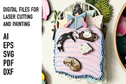 Cozy Reading Girl cat dog Layered, an Object Graphic by HelloWood (Thumbnail 3 of 3)