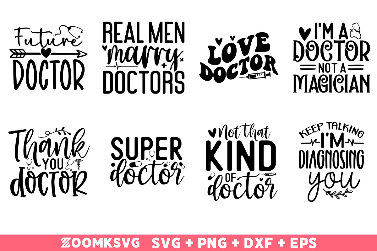 Doctor SVG bundle 40 Designs, an Illustration by ZoomkSVG (Photo 3 of 7)