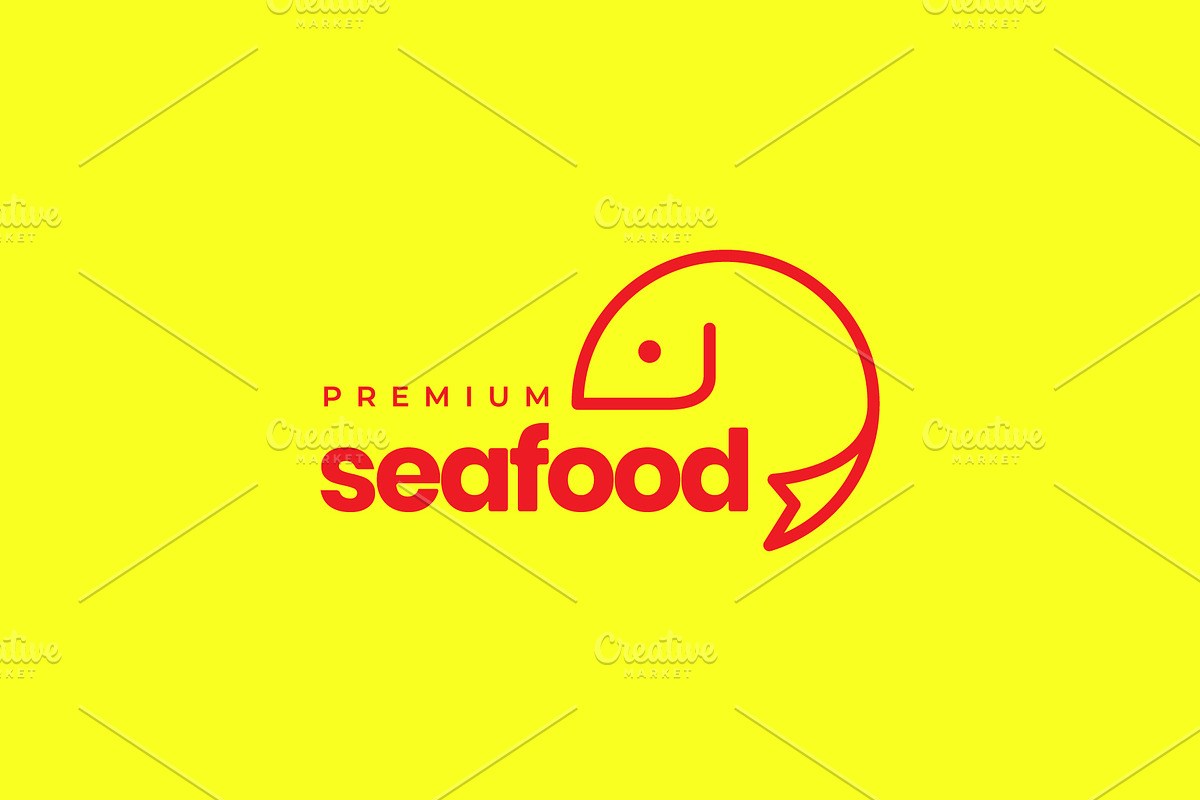 fish rounded circle geometric logo, a Branding & Logo Template by devastd