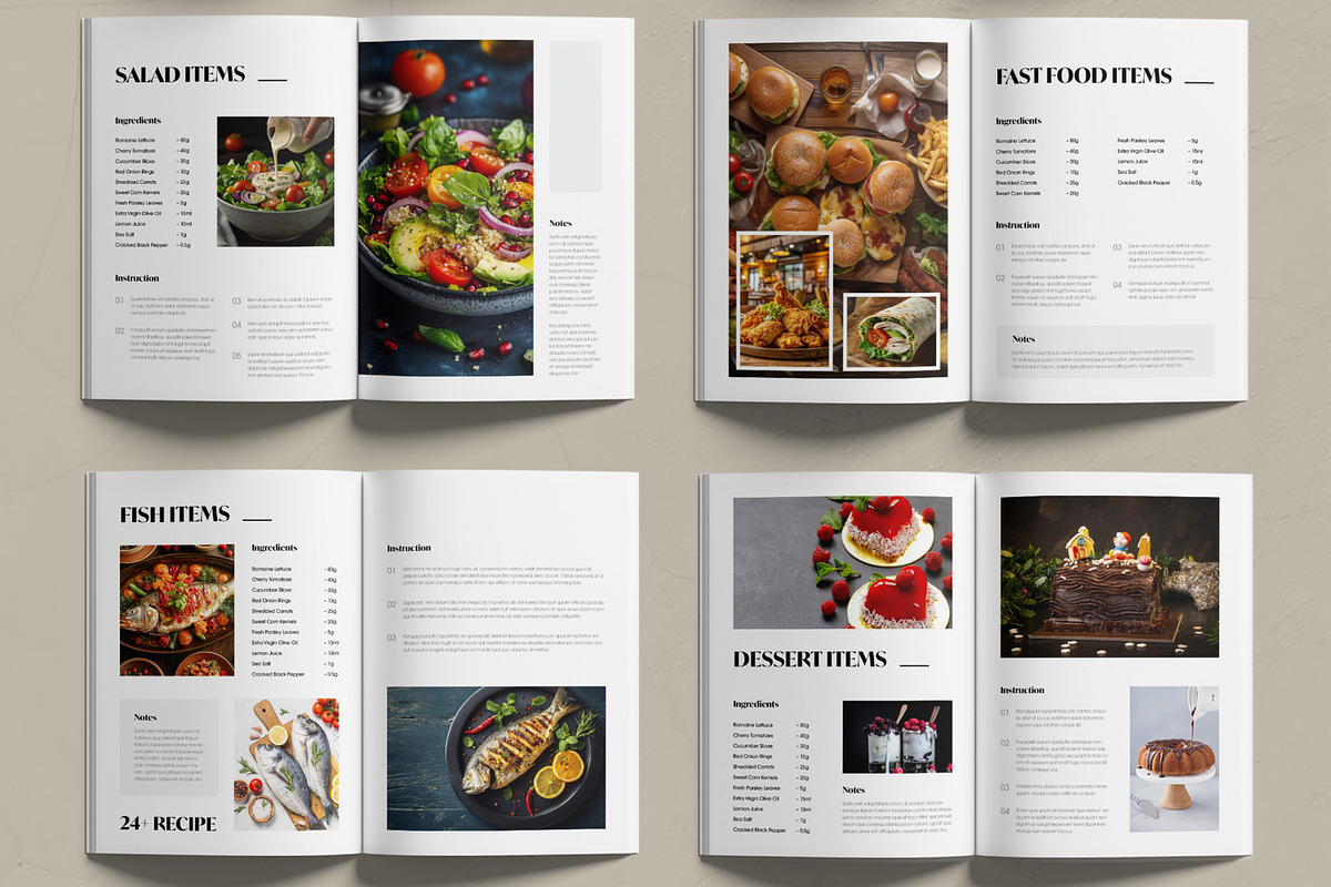 Modern Cookbook Magazine Layout, a Magazine Template by MightyDesign (Photo 3 of 6)