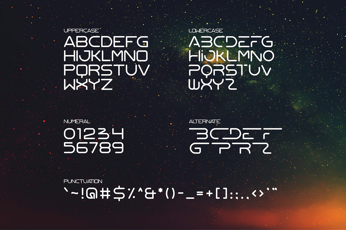 Effort High-Tech Font preview 4