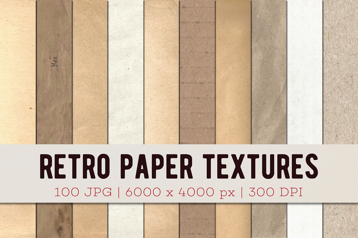 100 Retro Paper Textures, a Texture Graphic by Bart Wesolek (Photo 1 of 8)