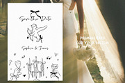 Whimsical wedding hand drawn clipart, a Decorative Illustration by Madiwaso (Thumbnail 4 of 16)