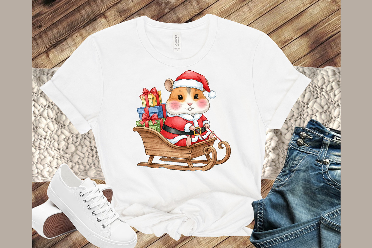Christmas Cute mouse PNG, an Illustration by Sublimation Artist (Photo 3 of 9)