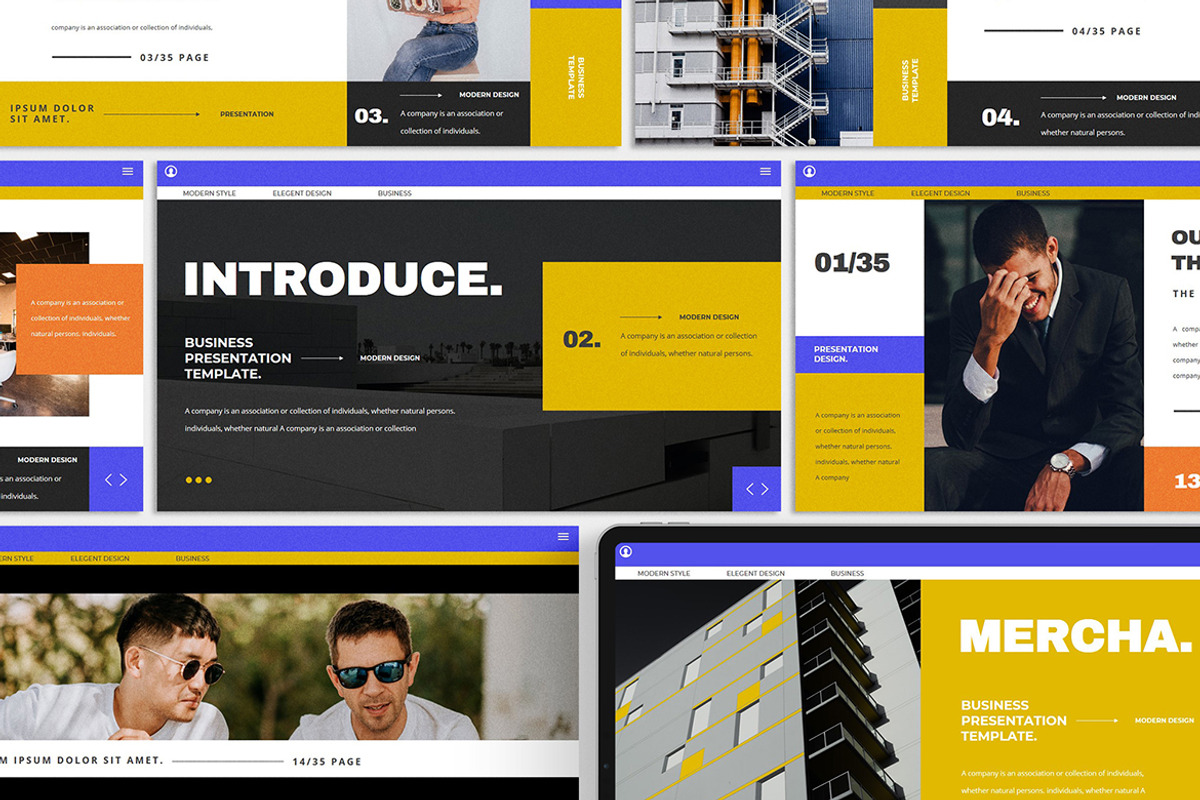 Mercha Google Slide Template, a Presentation Template by slidenotion (Photo 1 of 7)