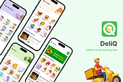 Multi Delivery & Cab App | DeliQ, an UI Kit Template by Opus LabWorks (Thumbnail 1 of 9)