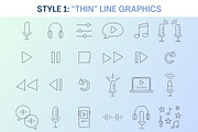 24 Hand-Drawn Podcast Icons, Vector, an Outline Icon by Wellington Cove Design (Thumbnail 3 of 6)