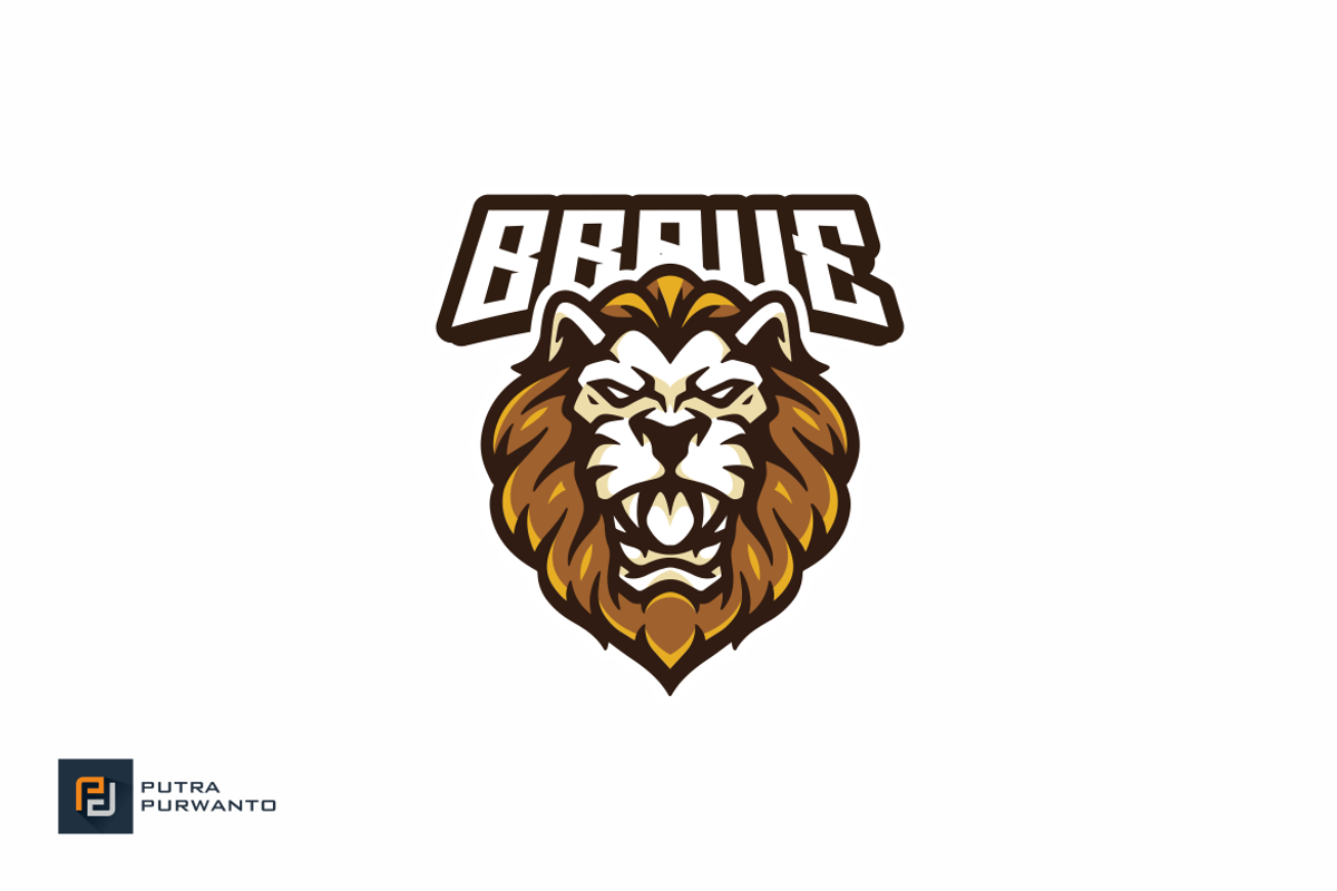 Roaring Lion Head Mascot Logo, a Branding & Logo Template by putra_purwanto (Photo 2 of 2)