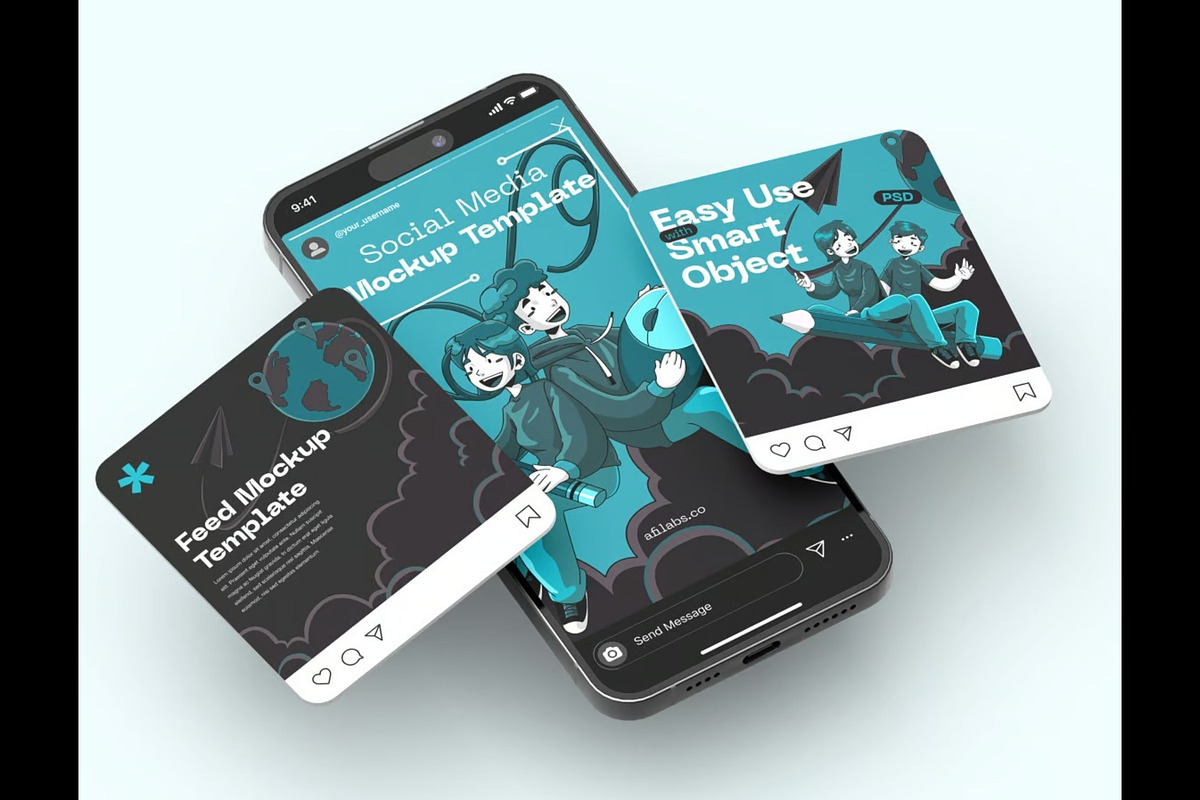 Instagram Mockup, an Advertising Mockup by Se٧enStudio (Photo 3 of 3)