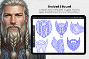 150 Beard & Mustache Procreate Stamp, a Brush Add-On by Selentaori Studio (Thumbnail 8 of 12)