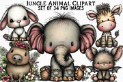 Jungle Animal Clipart - Cute Animal, an Illustration by Craft Nest (Thumbnail 1 of 6)