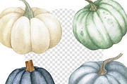 Dusty Pumpkin Watercolor Clipart, a Decorative Illustration by Watercolor Clipart (Thumbnail 3 of 3)