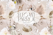 Elegant Parrot - wallpaper pattern, a Pattern Graphic by NNclipart (Thumbnail 1 of 10)