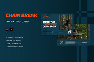 Chain Break - Thank You Card, a Print Template by StreaksideStd