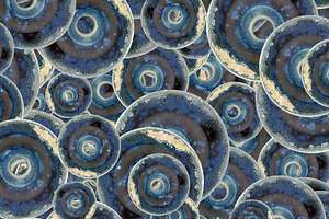 Textured circles shapes random pattern, a Pattern Graphic by DanFLCreativo