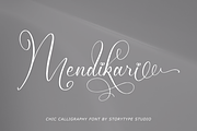 Mendikari Chic Calligraphy Font, a Script Font by Storytype Studio (Thumbnail 1 of 14)