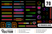 70 progress bars, an Object Graphic by Cruiz Studio (Thumbnail 1 of 2)