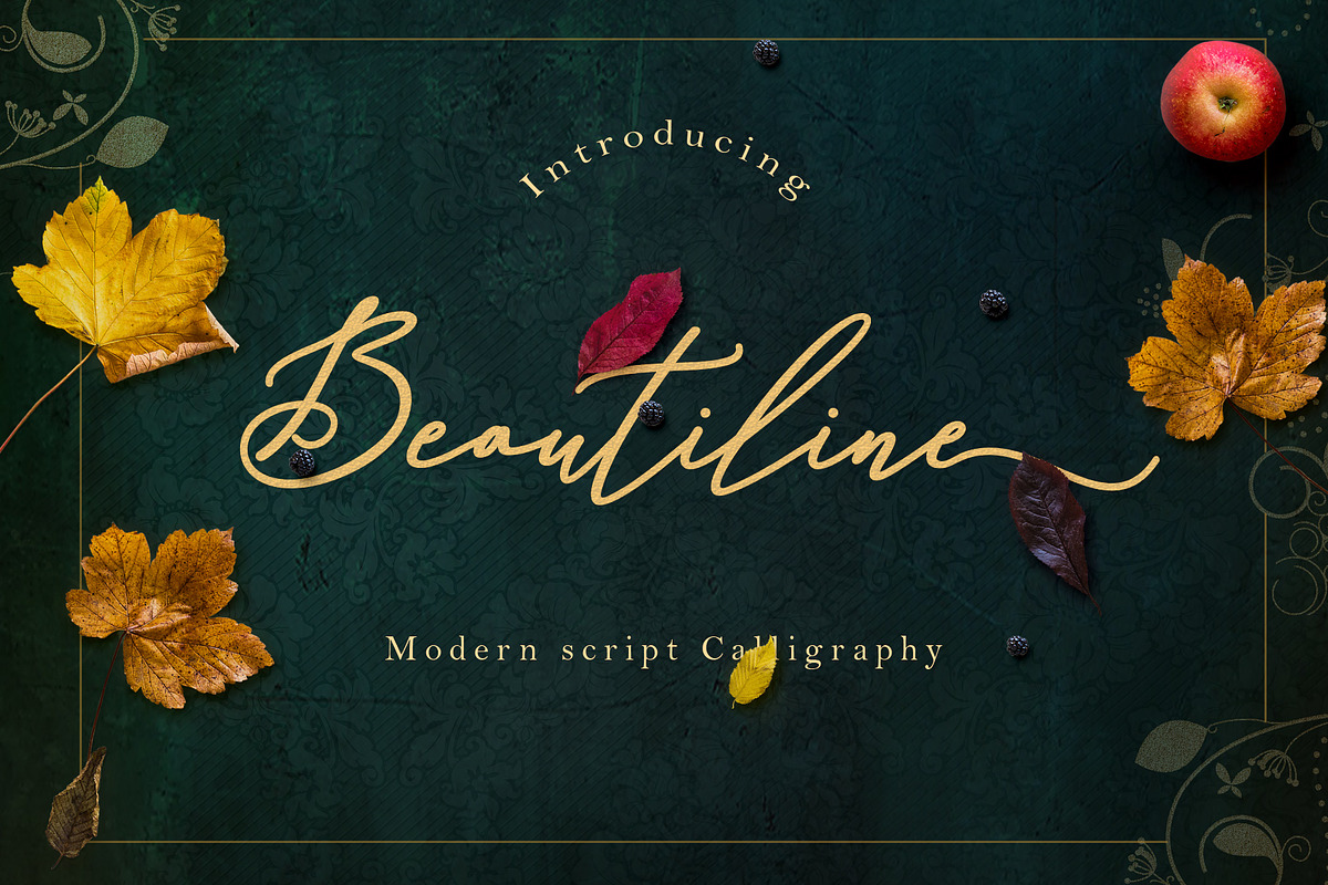 Beautiline Script, a Script Font by Sulthan Studio (Photo 1 of 11)