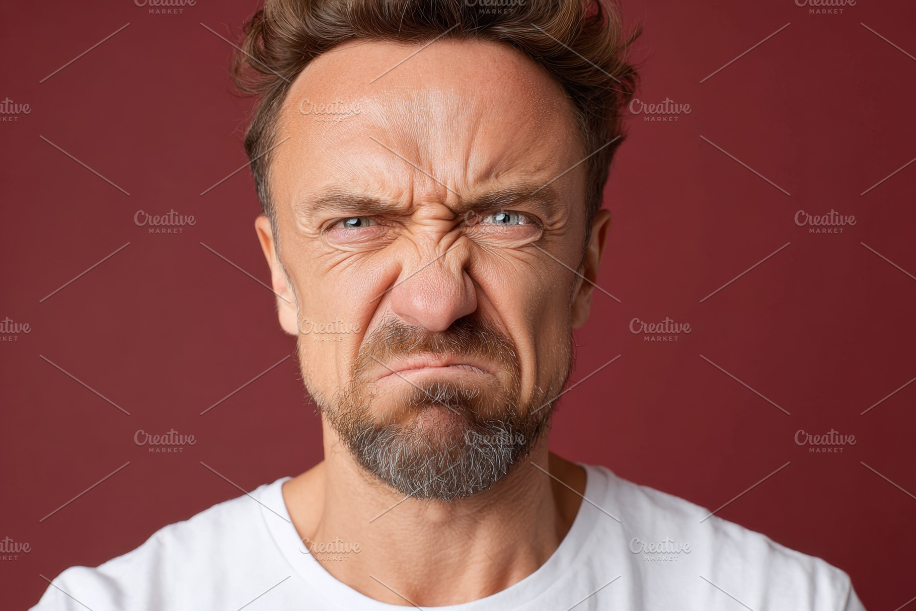 Intense angry man portrait, a Person Photo by AlyaAnd